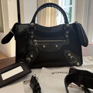 Balenciaga Black Mini Bag with Silver Accents